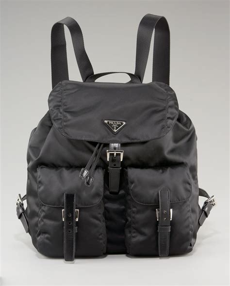 prada black nylon backpack price|prada padded nylon shoulder bag.